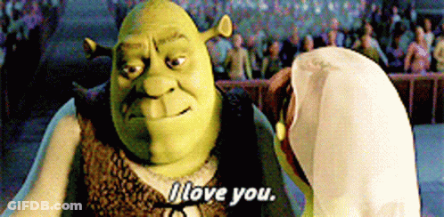 Shrek Says I Love You Looking At Woman GIF