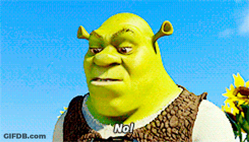 Shrek Says No GIF