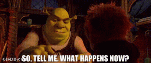 Shrek Says So Tell Me What Happens Now In A Cartoon GIF