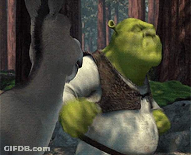 Shrek Scares Donkey GIF