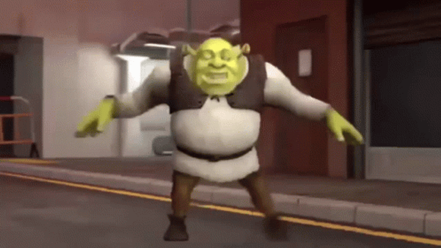 Shrek Silly Frantic Dancing Meme GIF