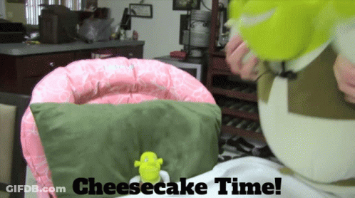 Shrek Sitting In High Chair Cheesecake Time GIF