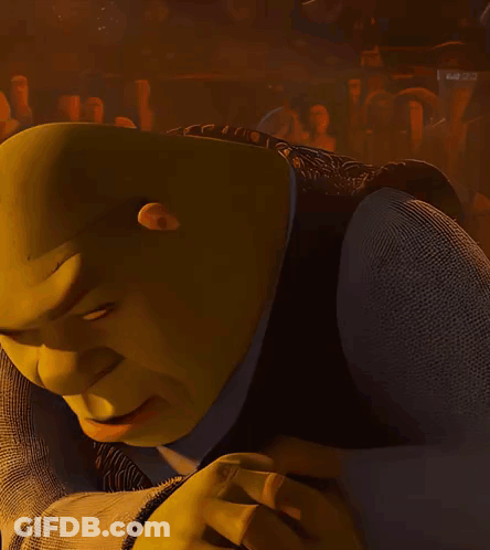Shrek Smiling And Looking GIF
