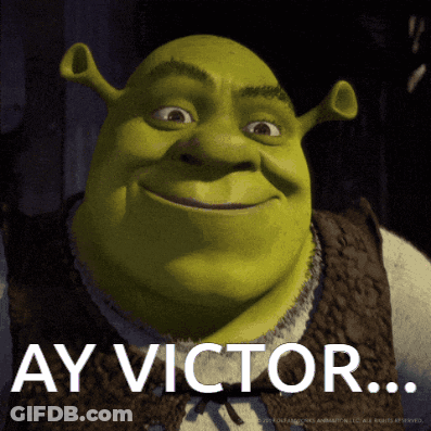 Shrek Smiling With Ay Victor GIF