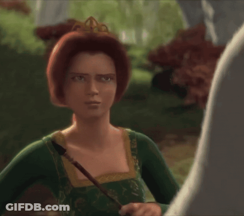 Shrek Standing In Front Of Tree Stump Saying Anybody Built Like This GIF