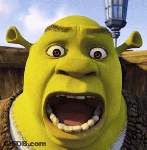 Shrek Surprised Face Mouth Open GIF