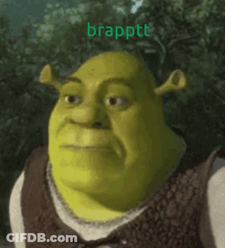 Shrek With Brapptt In Green GIF