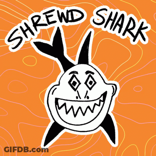 Shrewd Shark Sticker GIF