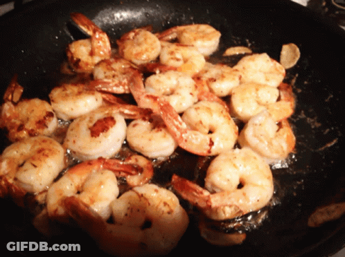 Shrimp Frying Pan GIF