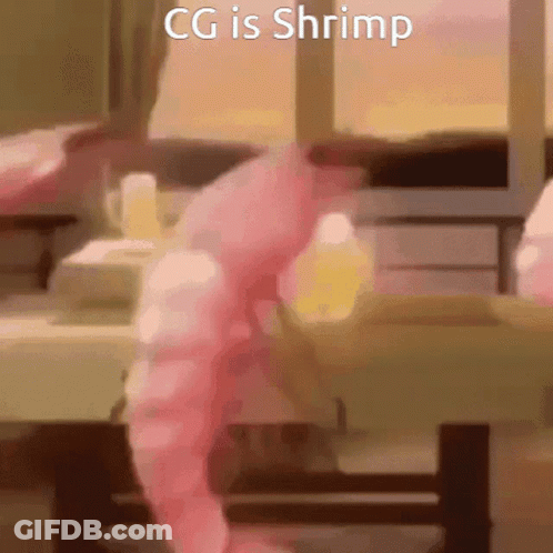Shrimp Saying CG Is Shrimp GIF