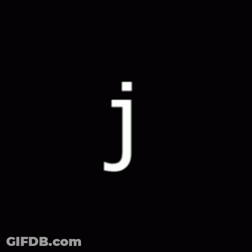 Shrinking Letter J Text GIF