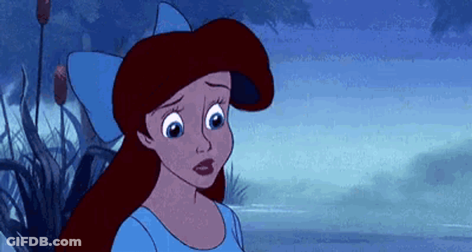 Shrug Ariel GIF