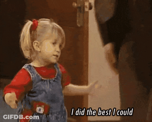 Shrugging Michelle Tanner All Done GIF