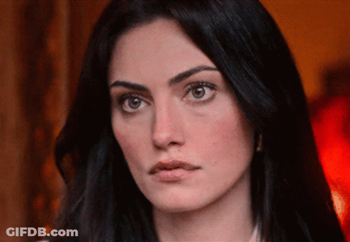 Shrugging Phoebe Tonkin GIF
