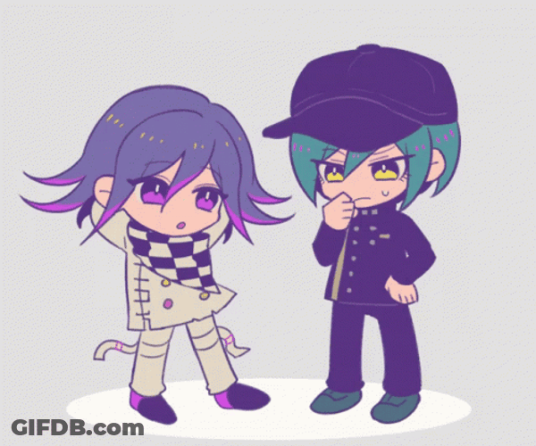 Shuichi And Kokichi Chibi GIF