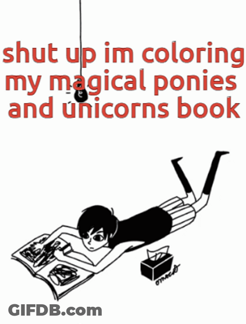 Shut Up I'm Coloring Magical Book GIF