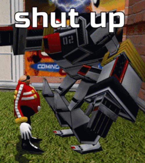 Shut Up Slap Eggman Robotnik GIF