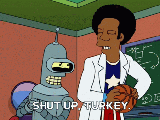 Shut Up Turkey GIF
