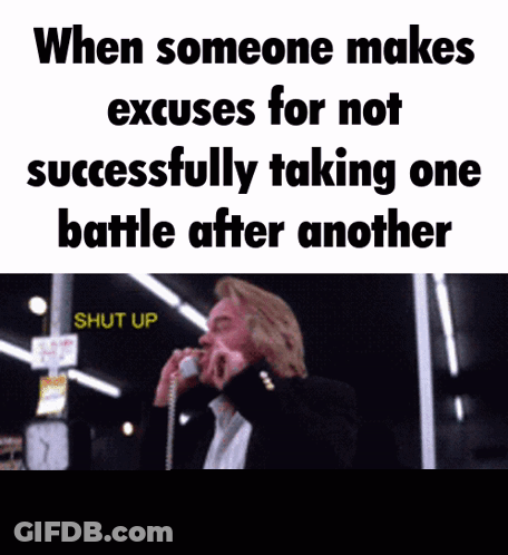 Shut Up Written In Yellow GIF