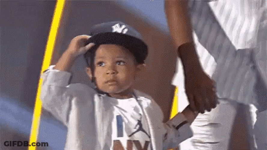 Shy Boy Hats Off GIF