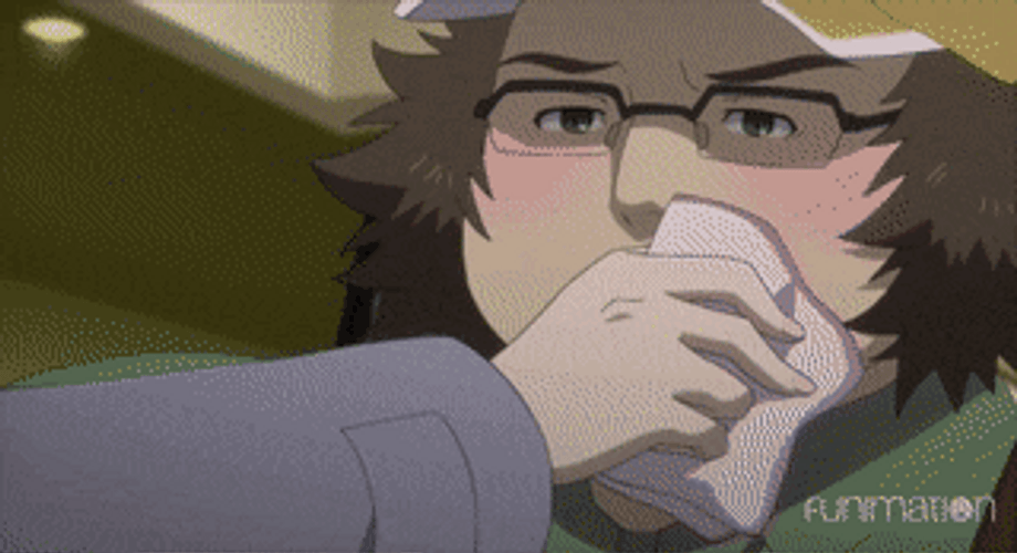 Shy Itaru Hashida Steins Gate GIF