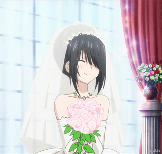 Shy Kawaii Bride GIF