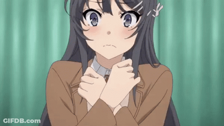 Shy Mai Sakurajima Blushing GIF
