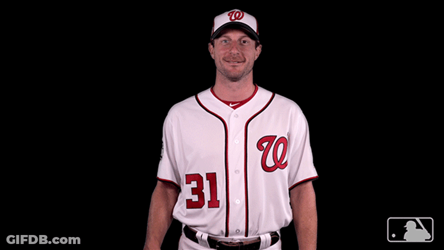 Shy Max Scherzer Waving GIF