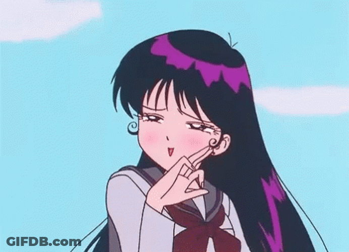 Shy Playful Sailor Mars GIF