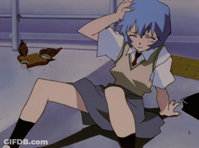 Shy Rei Ayanami Embarrased GIF