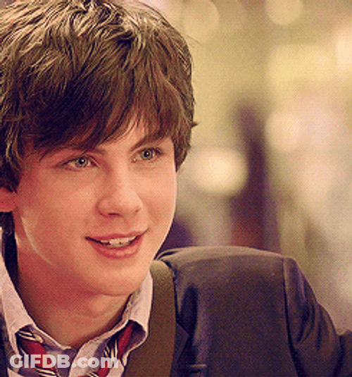 Shy Smile Percy Jackson GIF