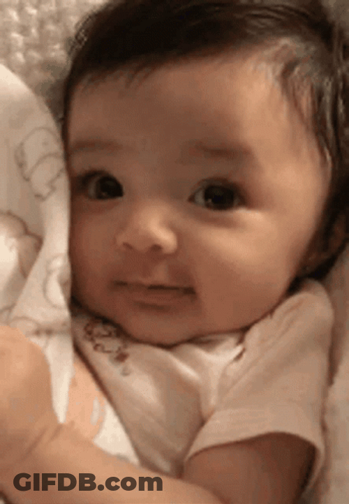 Shy Smiling Baby GIF