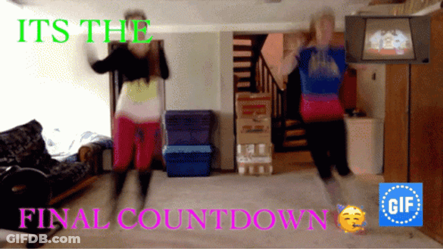 Sibling Exercise The Final Countdown GIF