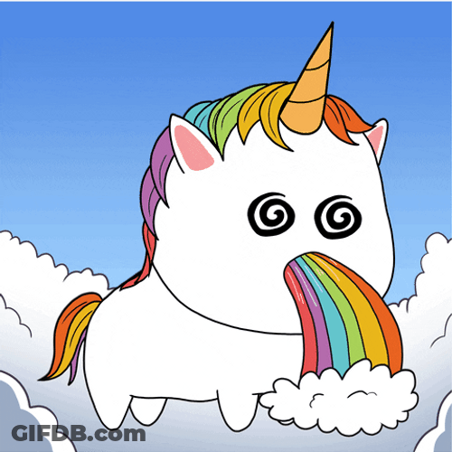 Sick Unicorn Throwing Up GIF