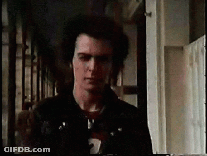 Sid Vicious Holding Knife GIF