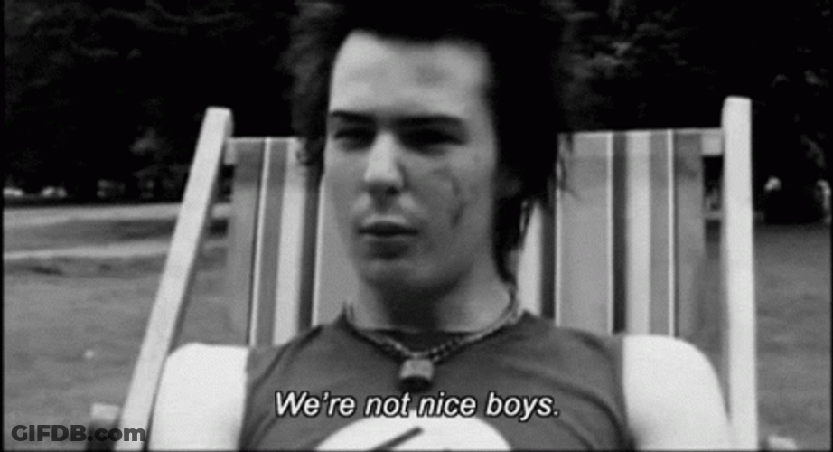 Sid Vicious Not Nice Boy GIF