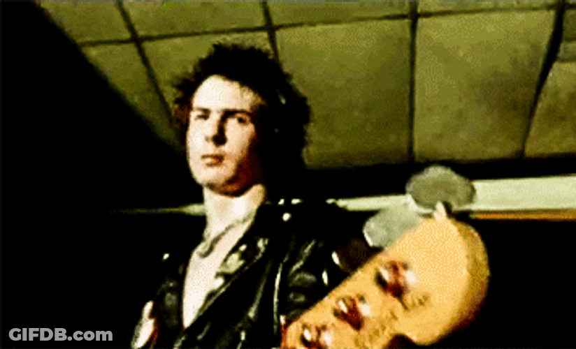 Sid Vicious Strumming Guitar GIF
