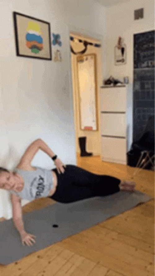 Side Plank Side Lateral Raises GIF