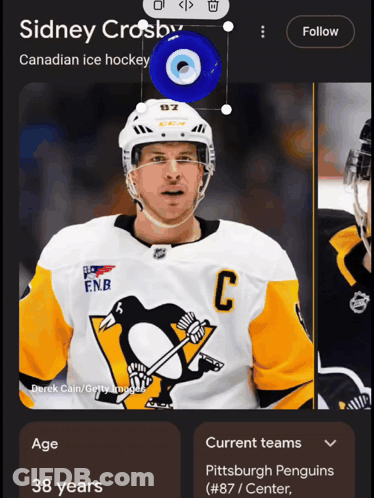 Sidney Crosby Is A Canadian Ice Hockey Player And Is 38 Years Old GIF