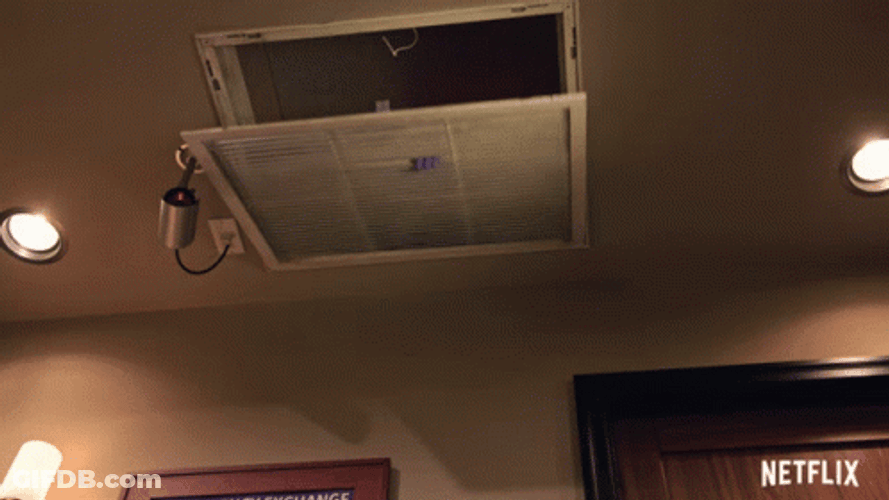 Siena Agudong Sneaking In From Attic GIF