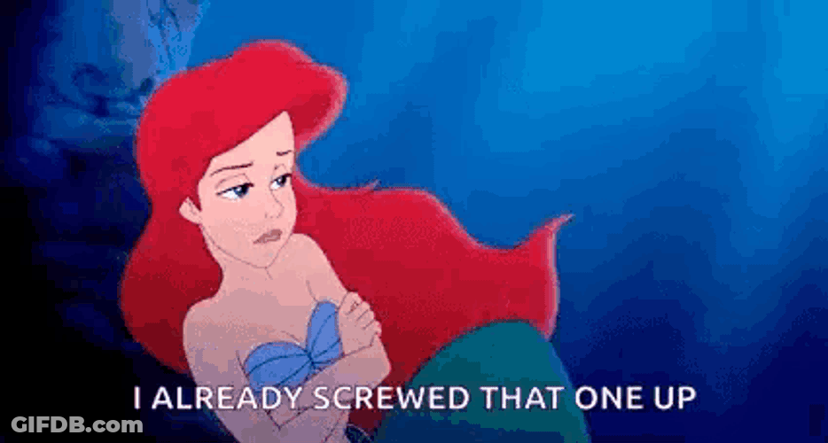 Sigh Ariel GIF