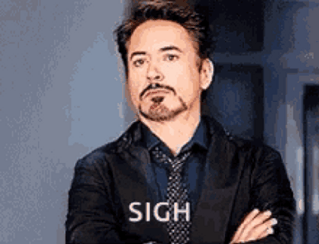 Sigh Iron Man Roll Eyes GIF