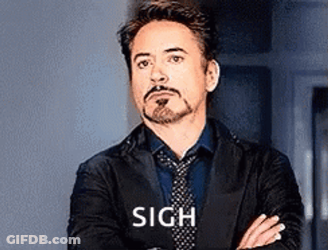 Sighing Robert Eye Roll Meme GIF
