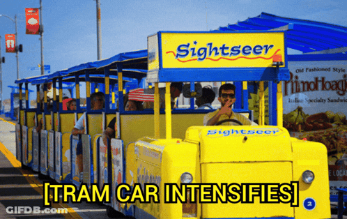 Sightseeing Train With Sightseer Sign GIF
