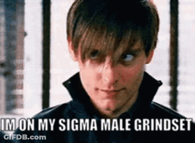 Sigma Meme I'm On My Male Grindset GIF