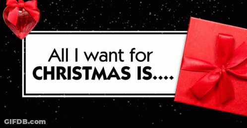 Sign All I Want For Christmas Red Gift GIF
