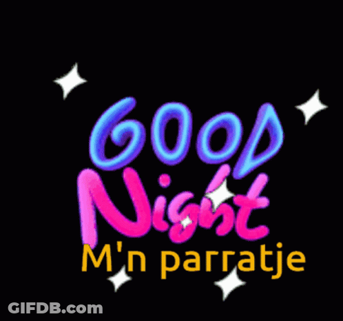 Sign Good Night M 'N Parratje GIF