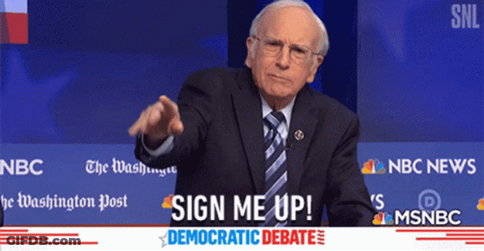 Sign Me Up Saturday Night Live Bernie Sanders GIF