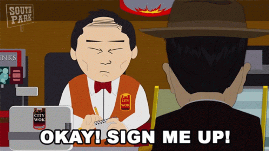 Sign Me Up South Park Tuong Lu Kim GIF