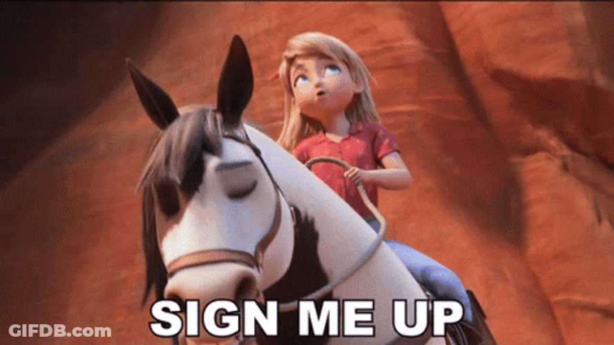Sign Me Up Spirit Riding Free Abigail Stone GIF
